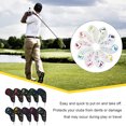 thumbnail image 3 of facefd 10 Pcs/ensemble Couvre-Chef de Clubs de Golf Motif Mode Portable Couvre-Chef Décoratif Exercice Golf Garde Cadeaux Débutant Blanc, 3 of 5