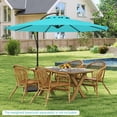 thumbnail image 4 of Costway 10 FT Patio Offset Umbrella with Easy Tilt Adjustment Crossed Base Vented Top Turquoise, 4 of 10