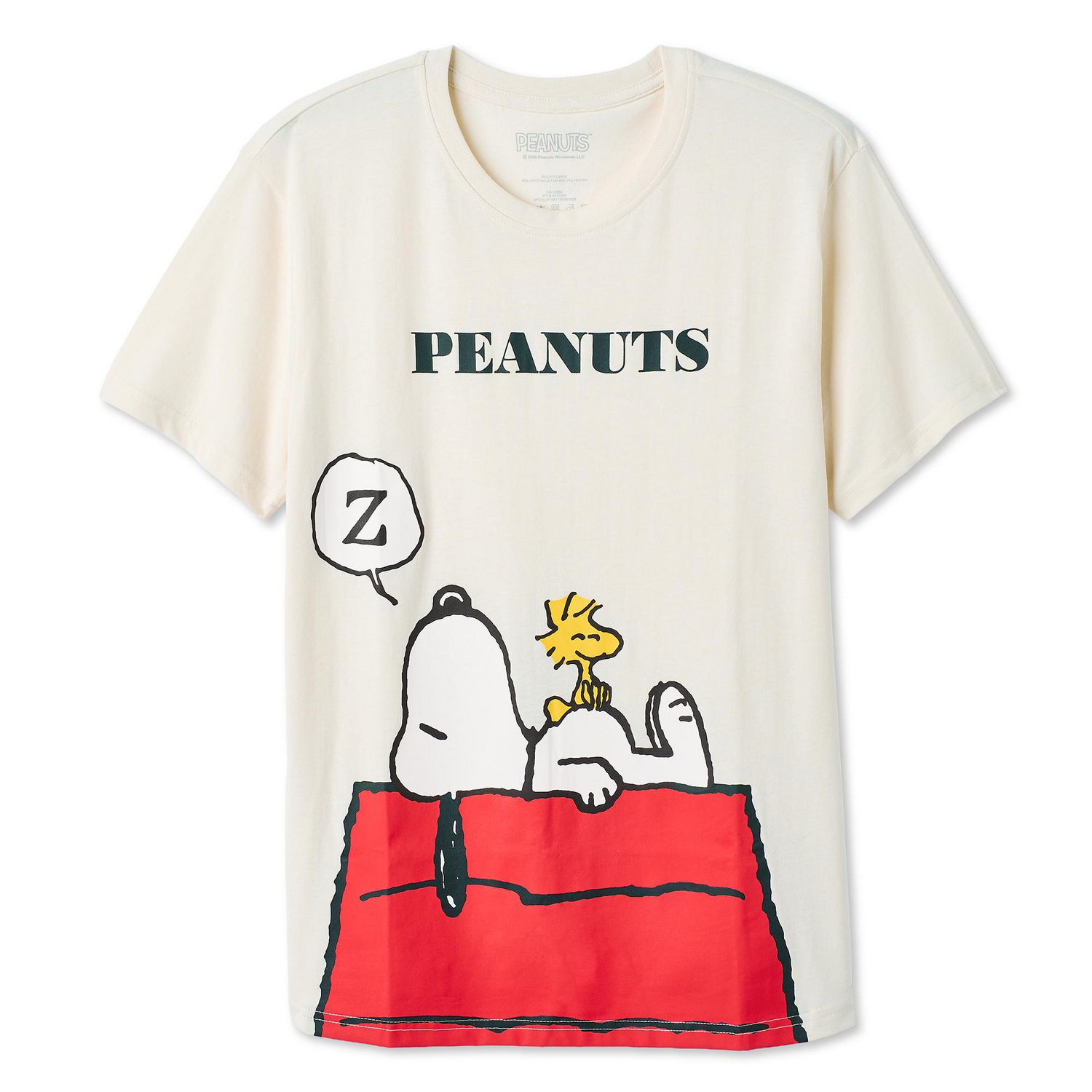 T-shirt à imprimé graphique Snoopy Peanuts pour femmes