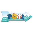 thumbnail image 1 of SignMission P-ARROW10-999573 10 x 30 Po de Large la Piscine Est Ouverte Signe Flèche, 1 of 4