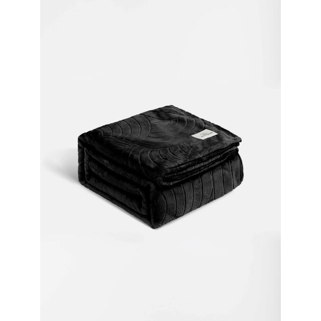 Flannel Fleece Blanket-Black