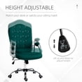 thumbnail image 4 of Vinsetto Chaise de Bureau Capitonnée avec Hauteur Réglable et Fonction d'Inclinaison Vert, 4 of 10
