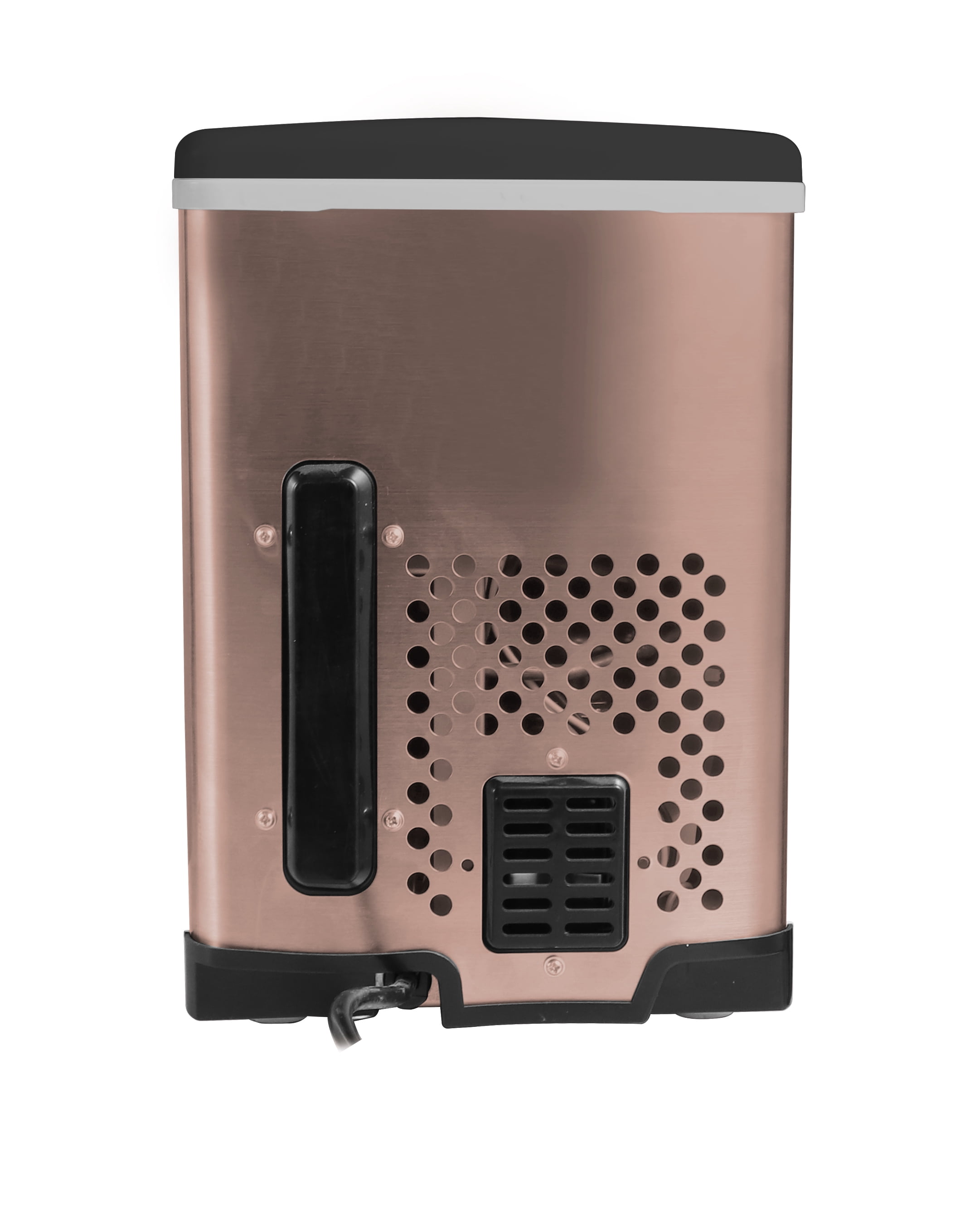 Machine à glaçons Frigidaire de 12 kg (26 lb), modèle Bullet, à poser sur le comptoir, avec commandes LED, en acier inoxydable cuivré.