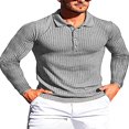 thumbnail image 1 of Chemises à Boutons Unies pour Hommes Printemps Automne avec Hauts à Manches Longues et Col à Revers, 1 of 9
