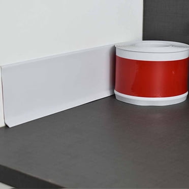 4 Mètres de Plinthes en Pvc Souples, Plinthes en Plastique Imperméables, Gris
