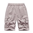 thumbnail image 3 of Plus Size Summer Pants Mens Summer Outdoors Casual Overalls Plus Size Have Pockets Drawstring Sport Shorts Pants Plus Size Overall Shorts, 3 of 5