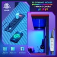 thumbnail image 4 of Bestier 44 inch LED Gaming Desk with Outlets Computer Desk with Storage Shelves Adults, 4 of 10