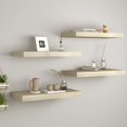 thumbnail image 1 of vidaXL Floating Wall Shelves 4 pcs Oak 50x23x3.8 cm MDF, 1 of 5