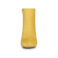 thumbnail image 2 of Unique Bargains Women's Side Zip Chunky Heel Ankle Boots Yellow US 8, 2 of 8