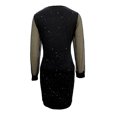 thumbnail image 4 of Uppada Robe à Col Rond pour Femmes, Couleur Unie, Robes d'Invitée de Mariage, Ceinture, Cocktail, Fête, Tenue de Travail, Coupe Ajustée, Robe Crayon, Robes Midi Décontractées, Liquidation en Liquidation, 4 of 7