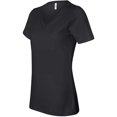 thumbnail image 3 of Bella Canvas 6405 Missy Jersey T-Shirt à Manches Courtes à Col en V, S, Noir, 3 of 6