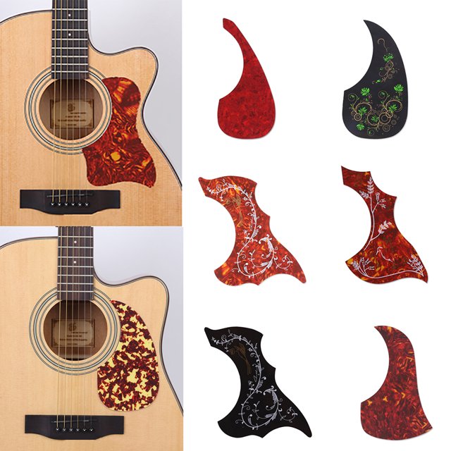 HEVIRGO Acoustic Folk Guitar Pickguard Celluloid Pick Guard Board Sticker Accessories,7#