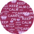 thumbnail image 1 of Ahgly Company Tapis Rond Lavable en Machine Intérieur Transitionnel Rouge Framboise, 4 Pieds Rond, 1 of 7