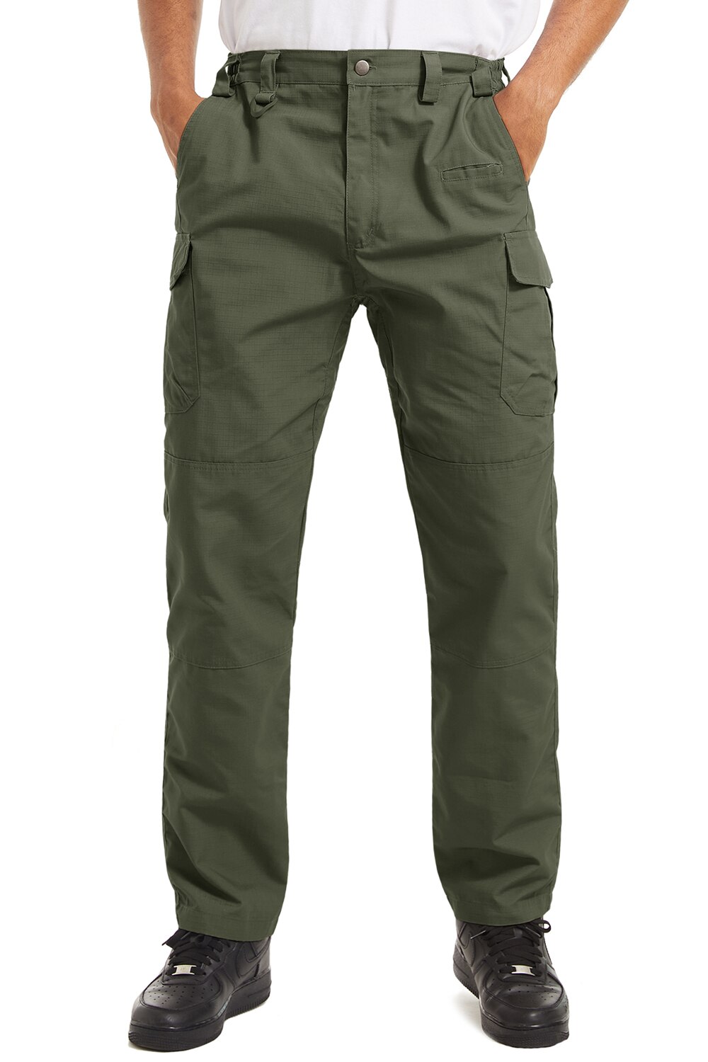 REDHOTYPE Pantalon de Travail pour Homme, Pantalon Cargo Anti-Déchirure, Pleine Longueur, Tactique de Randonnée, Militaire, Armée, Pantalon d'Entraînement de Police