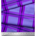 thumbnail image 2 of Soimoi Purple Heavy Satin Fabric Check Check Print Fabric by Yard 54 Inch Wide, 2 of 5