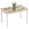 thumbnail image 1 of HOMCOM Dining Table Farmhouse Kitchen Table w/ Wood Frame for Dining Room, 1 of 10