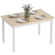 HOMCOM Dining Table Farmhouse Kitchen Table w/ Wood Frame for Dining Room