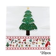 thumbnail image 3 of Feltree Christmas Napkins, 20 Count 3-Ply Thick Dinner Napkins with 2 Designs - Christmas Tree and Santa Claus for Holiday Party, Table Decorations, Disposable Bulk Paper Napkins, 3 of 8