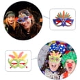 thumbnail image 3 of VONKY DIY Plume Eyeglasses Frame Carnival Theme Parties Decorative Eyewear Red frame 1Set, 3 of 6