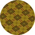 thumbnail image 1 of Ahgly Tapis Rond Lavable en Machine Intérieur Transitionnel Brun Bronze Foncé, 7 Pieds Rond, 1 of 7
