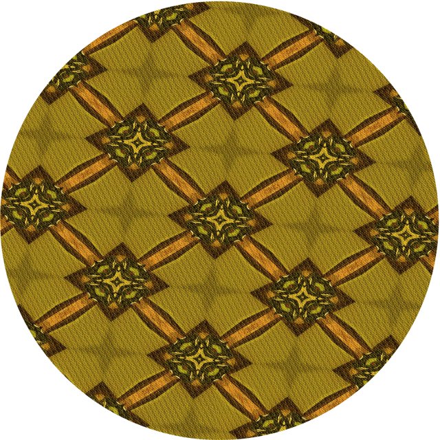 Ahgly Tapis Rond Lavable en Machine Intérieur Transitionnel Brun Bronze Foncé, 7 Pieds Rond