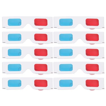 10pcs Paper-framed Stereoscopic Glasses 3D Eye Glasses Eyewear Decor for Cinema Movie Theater