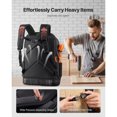 thumbnail image 4 of KFFKFF Tool Backpack, 65 Pockets, Heavy-duty Tools Storage Organizer Work Bags with Laptop Compartment & Molded Base, Electrician Jobsite Backpack, 4 of 9