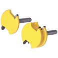 thumbnail image 3 of CHICIRIS Ensemble de Bits pour Routeur à Fentes, 2 Pcs Ensemble de Bits pour Routeur 1/4 Po Tige Argent Jaune Perles Joint Bits pour Menuiserie, Ensemble de Bits pour Routeur de Menuiserie, 3 of 8