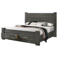 thumbnail image 4 of Weathered Gray Wood 3pc Bedroom Set with Eastern King Platform Bed, 4 of 6