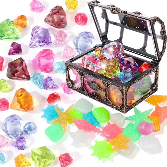 40 Jouets de Plongée en Gemmes pour Piscine Colorés d'Été Jouets de Plongée en Gemmes avec 2 Boîtes Ensemble de Jouets de Natation sous-Marine d'Été pour Fêtes Anniversaire Décoration de Mariage Gemmes