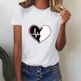 thumbnail image 4 of Diufon Hauts de la Saint-Valentin pour Femmes Tunique Décontractée à Manches Courtes Col Rond Chemisier Imprimé Graphique Mignon Tendance, 4 of 6