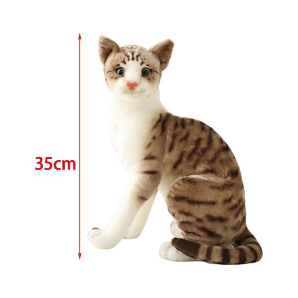 Jouet en peluche orange mignonne et réaliste – Chat tigré jaune – Cadeau d' anniversaire de Noël pour garçons et filles (30 cm Jouet en peluche orange mignonne et réaliste – Chat tigré jaune – Cadeau d' anniversaire de Noël pour garçons et filles (30 cm