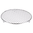thumbnail image 1 of Unique Bargains Round Cooking Rack, 10-inch Stainless Steel Cross Wire Barbecue Grill Net Racks with Legs, 1 of 5