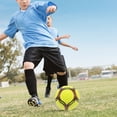 thumbnail image 3 of Thinsony Ballon de Soccer Officiel Portable - Grand Gamme d'Applications pour Jeux Ballon PVC Largement Utilisé Officiel le Plus Récent Soccer Épais Jaune type 4 1ensemble, 3 of 6