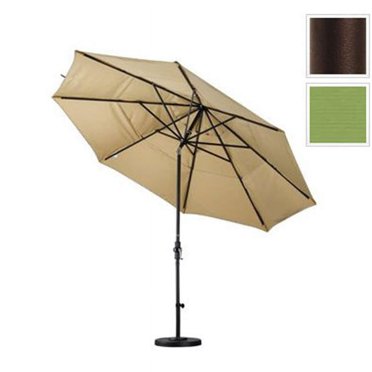 Parasol de Marché en Aluminium 11 Pieds Inclinaison Col DV Bronze/Pacifica/Palm
