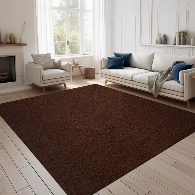 ANTPOP Runner Rug Non-slip Accent Rugs Washable Hallway Durable Polypropylene Indoor Outdoor with Rubber Backing for Entryways Kitchens Bedrooms , 4' x 5', Dark Brown