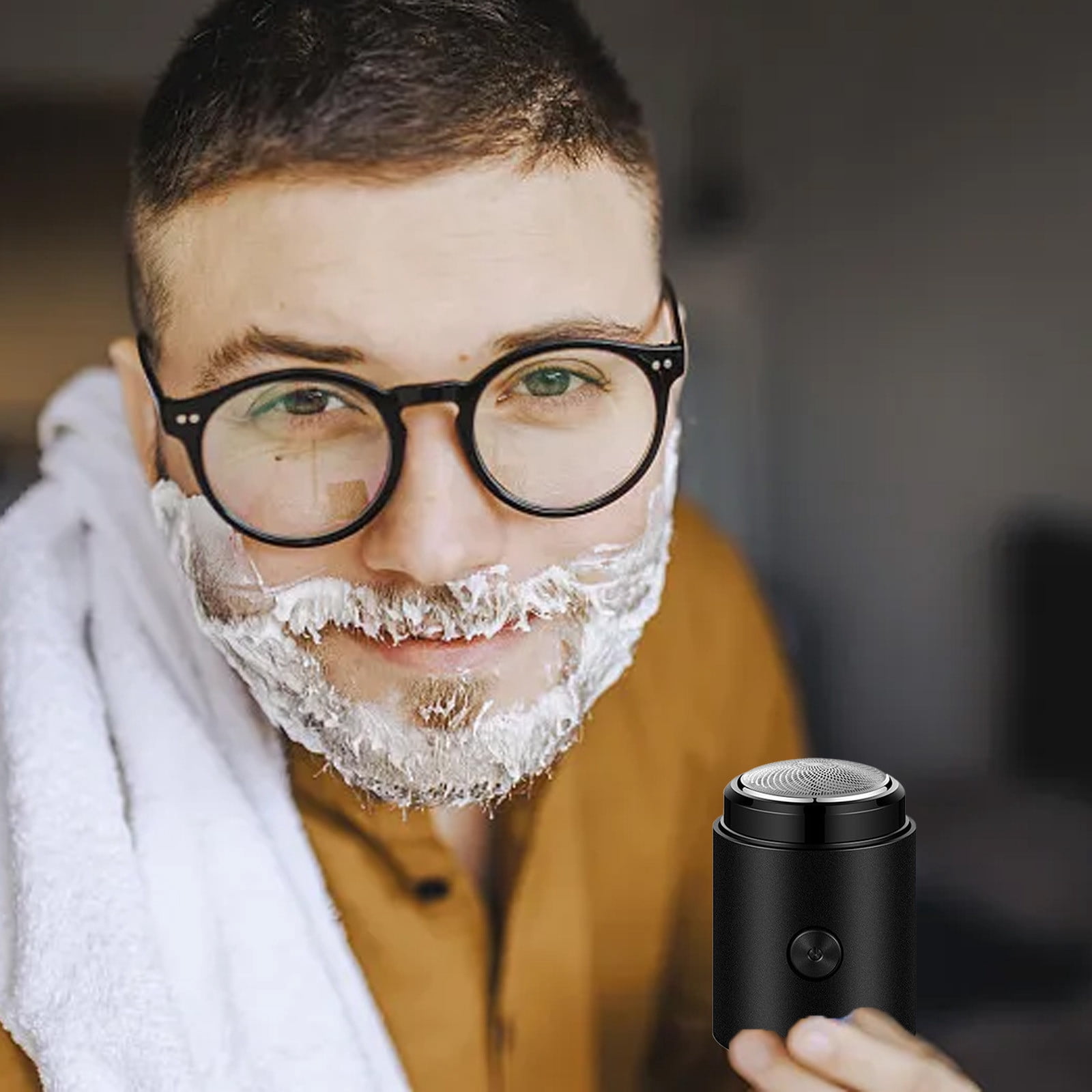 TopLLC Floating Head Shaving Pocket Washable Electric Shaver, Pocket Washable Electric Shaver Shaving Experience, Pocket Mini Electric Shaver Electric Shaver