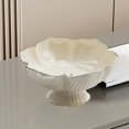 thumbnail image 4 of Dvruxg Multipurpose Kitchen Fruit Bowl with Drainage, Stylish PVC Vegetable Strainer Bowl for Buffets, Round Centerpiece Serving Tray for Parties and Gatherings, 4 of 5