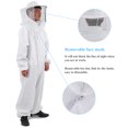 thumbnail image 4 of Beekeeping Suit, Professional Lightweight Breathable Beekeeping Protective Smock With Protective Hat Veil, Made From Cotton + Polyester, Perfect For Beekeeper Farm Visitors, 4 of 8
