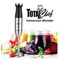 thumbnail image 2 of Total Chef 225 Watts Variable Speed Immersion Hand Blender with Turbo Boost, Versatile Hand Blender for Soups & Sauces, 2 of 9