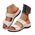 thumbnail image 1 of Dakaela Orthopedic Sandals for Women Arch Support Flip Flops Wide Width Wedge Platform Slip on Slides, 1 of 8