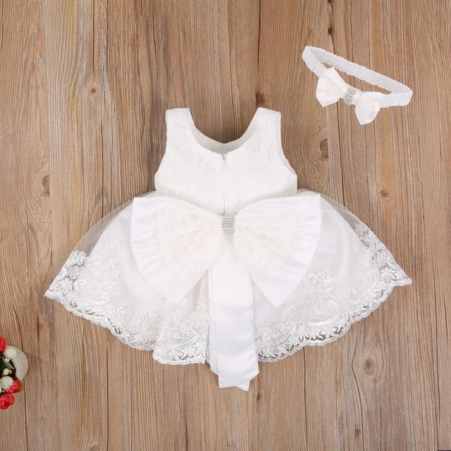 Princesse Fleur Fille Robe d'Été Tutu Robes de Fête d'Anniversaire Baptême Dentelle Mariage Enfants Robe Formelle Robe 18-24 Mois