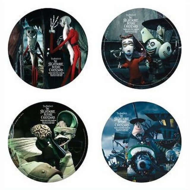 The Nightmare Before Christmas (Original Motion Picture Soundtrack) Ensemble Vinyle à double Image en Édition Limitée avec des Illustrations Vibrantes de The Nightmare Before Christmas de Tim Burton. les Disques Mettent en Vedette des Personnages Emblématiques comme Jack Skellington et des Scènes du Film. Sorti par The Walt Disney Company, Ce Vinyle de Collection Comprend une Musique Composée par Danny Elfman, Nominé pour le Golden Globe de 1993 pour la Meilleure Partition Originale.