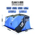 thumbnail image 2 of CLAM X-800 Portable 7 Person 15' x 8' Ice Fishing Thermal Hub Shelter Tent, 2 of 8