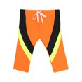 thumbnail image 3 of RUNQHUI Mens Rash Guard Swim Shorts Calf Length Swim Jammer Beach Pool Swimwear Bottoms Orange XL, 3 of 6