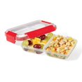 thumbnail image 2 of LocknLock - Set of 2 EasyLunch Divided Plastic Containers, 473mL Capacity, Red, 2 of 4