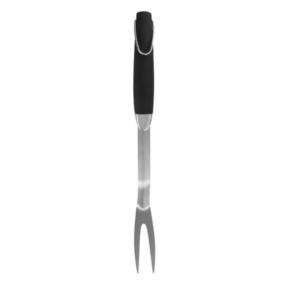 Hearth & Gear Outdoor BBQ Barbecue Tool Set 3 Piece Stainless Steel Barbecue Fork Barbecue Tongs Barbecue Spatula Combination Grill Set Spaghetti Serving for Food Mini Small for Cooking Non Metal for