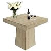 31.5 Inch Square Dining Table for 4, Modern Farmhouse Kitchen Table with Heavy-Duty Pedestal Base, Small Space Table for Dining Room, Apartment, Bistro, Living Room