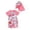 Rose, variante sur GPOECD Maillot de Bain Fille Ensemble 2 Pcs Mignon Imprimé Glace Melon D\'eau avec Bonnet de Bain Maillot de Bain pour Bébé Tout-Petit Blanc,80