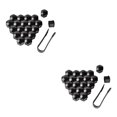 thumbnail image 1 of Maytalsory 20 Pieces Car Wheel Nut Caps Auto Hub Screw Cover Replacement Dust-proof Black 19mm 2Set, 1 of 6
